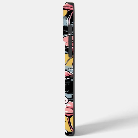 Rosa Flamingo-Vögel und Sonnenuntergang | Tropisch Case-Mate iPhone Hülle (Rückseite / Links)