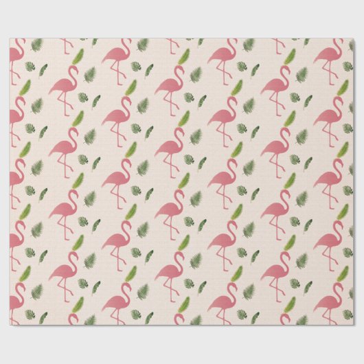 Rosa Flamingo-Vogelmuster Geschenkpapier (Flach)