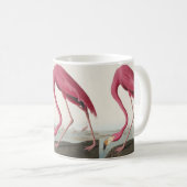 Rosa Flamingo von Vögeln Amerikas Kaffeetasse (VorderseiteRechts)