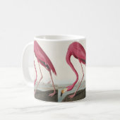 Rosa Flamingo von Vögeln Amerikas Kaffeetasse (Vorderseite Links)