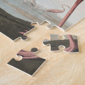 Rosa Flamingo von Vögeln Amerikas Puzzle (Seite)