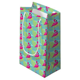 Rosa Flamingo-Wasser und Geschenktüten aus Palmblä Kleine Geschenktüte