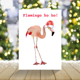 Rosa Flamingo Wasserfarbe lustig Weihnachten
