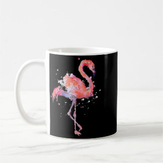 Rosa Flamingo-Wasserfarben-Vogel Tropischer Strand Kaffeetasse