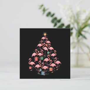 Rosa Flamingo Weihnachtsbaum Flamingos Urlaub Feiertagskarte