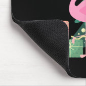 Rosa Flamingo Weihnachtsbaum Tropischer Sommer Wei Mousepad (Ecke)