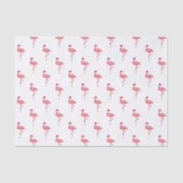 Rosa Flamingo Weihnachtsmann Muster Seidenpapier
