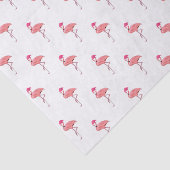 Rosa Flamingo Weihnachtsmann Muster Seidenpapier (Ausschnitt)