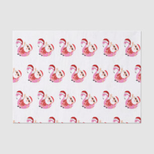 Rosa Flamingo Weihnachtsmann Weihnachtsurlaub Seidenpapier