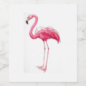 Rosa Flamingo Weinetikett (Einzelnes Label)