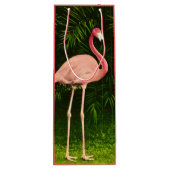 Rosa Flamingo Weinkarte Geschenktüte Für Weinflaschen (Rückseite)