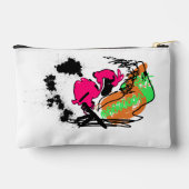 Rosa Flamingo WILDONE Zubehörtasche (Rückseite)