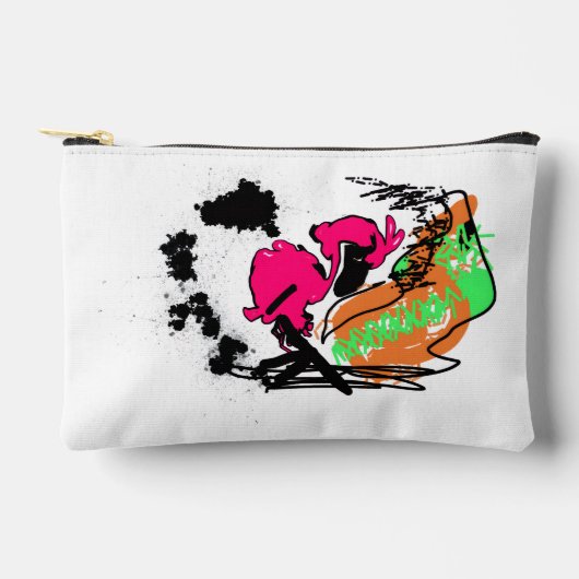 Rosa Flamingo WILDONE Zubehörtasche (Vorderseite)