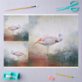 Rosa Flamingo X3 Decoupage Seidenpapier (Basteln)