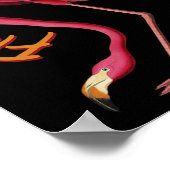 Rosa Flamingo Yoga Poster (Ecke)