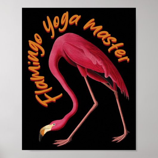 Rosa Flamingo Yoga Poster (Vorne)