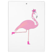 Rosa Flamingo - Zwischenablage Klemmbrett (Rückseite)