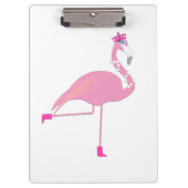 Rosa Flamingo - Zwischenablage Klemmbrett (Vorderseite)