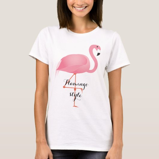 Rosa Flamingoart-Mutterschafts-Shirt T-Shirt (Vorderseite)