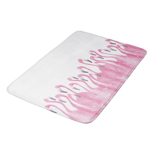 Rosa Flamingobadmatte Badematte (Schrägansicht)