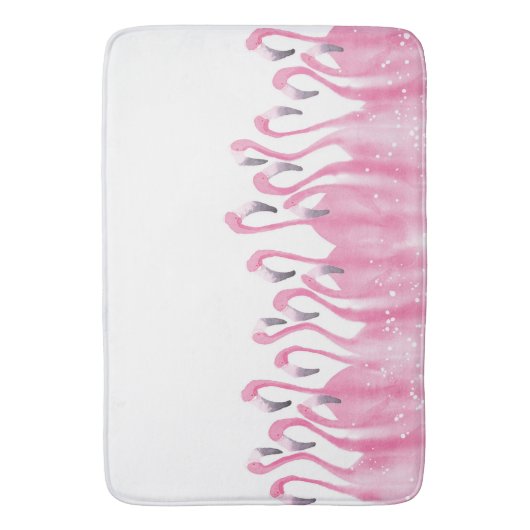 Rosa Flamingobadmatte Badematte (Vorderseite Vertikal)