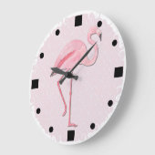 Rosa Flamingoentwurf Wanduhr (Winkel)