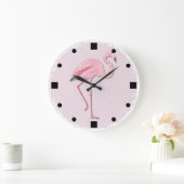 Rosa Flamingoentwurf Wanduhr (Zuhause)
