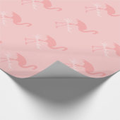 Rosa Flamingopapier | Personalisierter Text Geschenkpapier (Ecke)