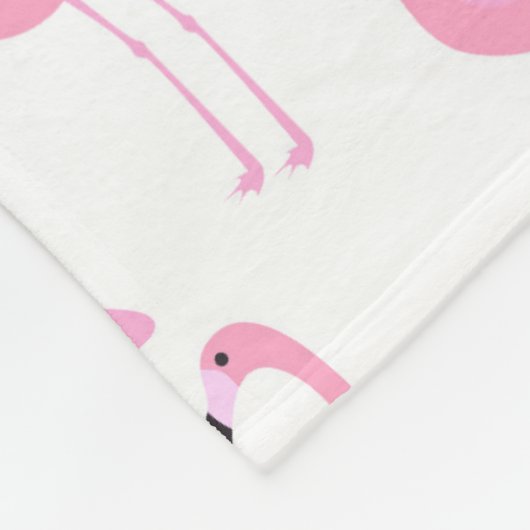 Rosa Flamingos 2 Fleecedecke (Ecke)