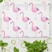 Rosa Flamingos 2 Küchentuch (Gefaltet)