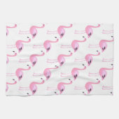 Rosa Flamingos 2 Küchentuch (Horizontal)