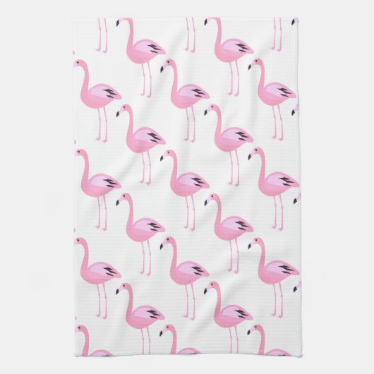 Rosa Flamingos 2 Küchentuch (Vertikal)