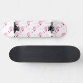 Rosa Flamingos 2 Skateboard (Horizontal)