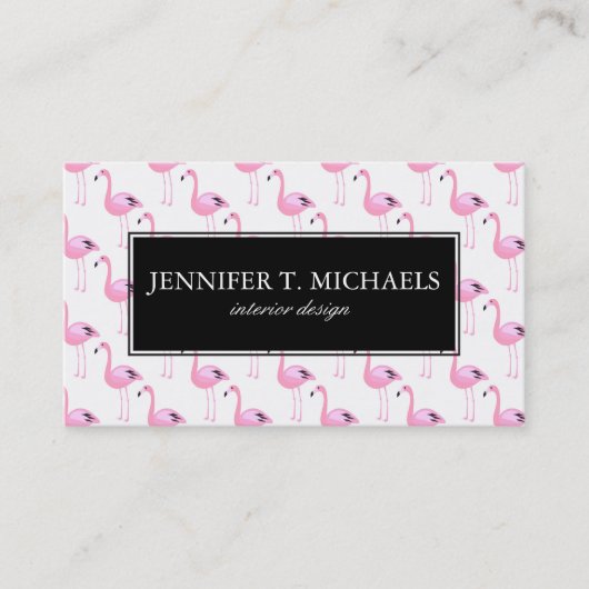 Rosa Flamingos 2 Visitenkarte (Vorderseite)