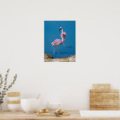 Rosa Flamingos am See Poster (Küche)