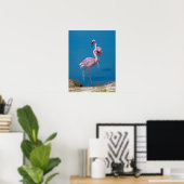 Rosa Flamingos am See Poster (Heimbüro)