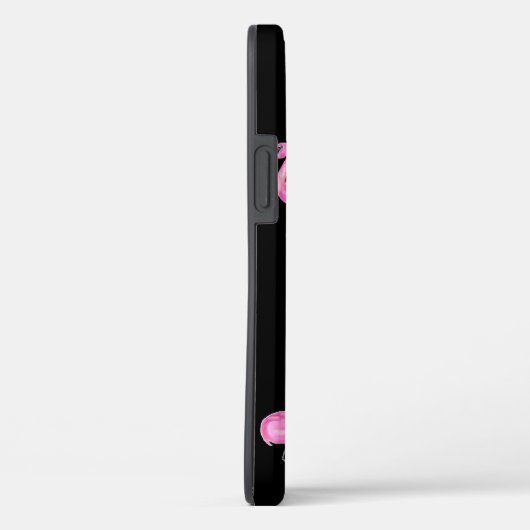 Rosa Flamingos auf schwarz Case-Mate iPhone Hülle (Rückseite / Rechts)