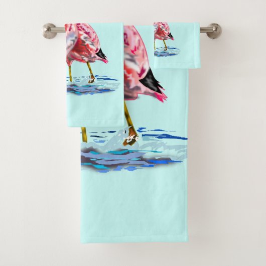 Rosa Flamingos Badehandtücher Badhandtuch Set (Insitu)