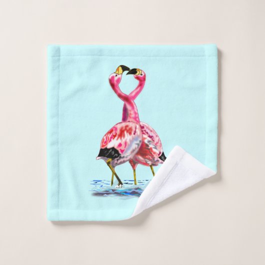 Rosa Flamingos Badehandtücher Badhandtuch Set (Waschlappen)