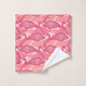 Rosa Flamingos Badhandtuch Set (Waschlappen)