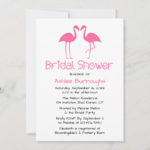 Rosa Flamingos Brautparty Tropicaler Sommer Luau Einladung