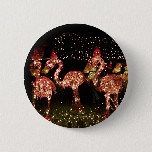 Rosa Flamingos Button (Vorderseite)
