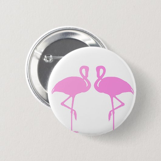 Rosa Flamingos Button (Vorne & Hinten)