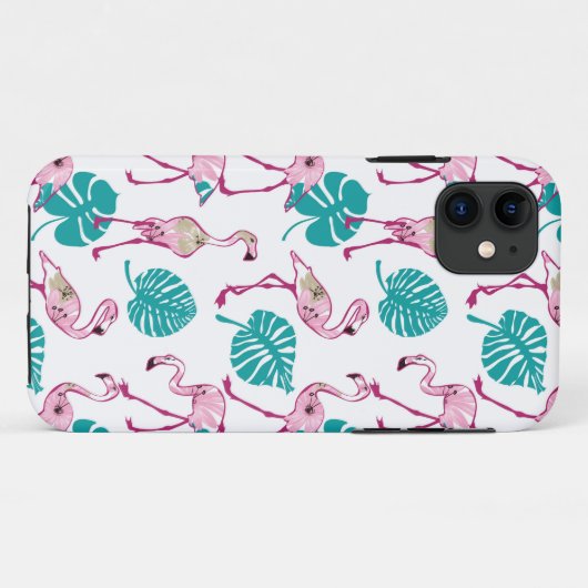 Rosa Flamingos Case-Mate iPhone Hülle (Rückseite (Horizontal))