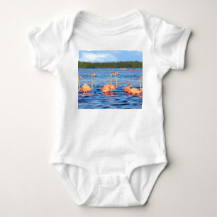 Rosa Flamingos: Celestun Park, Mexiko. Baby Strampler