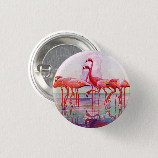 Rosa Flamingos durch Francis-Lee Jacques Button (Vorne & Hinten)