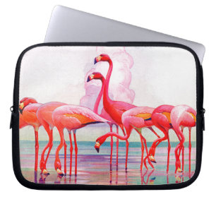 Rosa Flamingos durch Francis-Lee Jacques Laptopschutzhülle