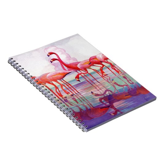 Rosa Flamingos durch Francis-Lee Jacques Notizblock (Rechte Seite)