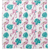 Rosa Flamingos Duschvorhang (Vorderseite)