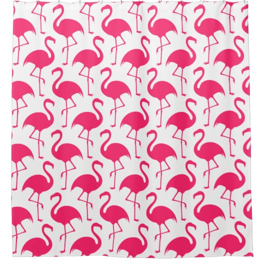 Rosa Flamingos Duschvorhang (Vorderseite)